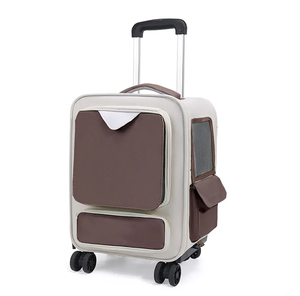 Sac de transport pour animaux de compagnie, chariot de voyage portable pour chat et chiot, sac respirant pour animaux de compagnie, sac à dos de transport sur roulettes, grande capacité - Product Image 3