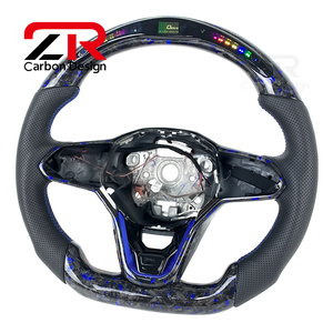 พวงมาลัยคาร์บอนไฟเบอร์ LED สำหรับรถยนต์ Volkswagen VW MK8 <span class=keywords><strong>Golf</strong></span> 8 Passat Touareg <span class=keywords><strong>Golf</strong></span> GTI GTS <span class=keywords><strong>R</strong></span> <span class=keywords><strong>Line</strong></span> <span class=keywords><strong>Scirocco</strong></span> D4 Tera T-ROC - Product Image 3