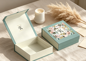High-End Eco-Friendly Book Style Magnetic Flip <b>Square</b> Gift Box Made of Thick Grey Board Four-Color Printing Art Paper Wrapping - Product Image 4