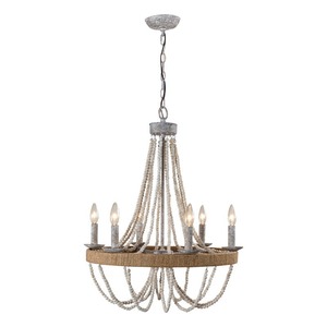 Lampadario <span class=keywords><strong>a</strong></span> <span class=keywords><strong>sospensione</strong></span> rustico americano in legno con perline, LED bianco caldo, semplice per cucina, sala da pranzo, <span class=keywords><strong>camera</strong></span> da <span class=keywords><strong>letto</strong></span> - Product Image 1