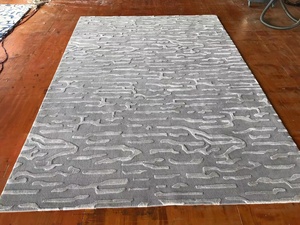 Fábrica personalizada 3D patrón abstracto mano copetudo lana alfombra bucle pila técnica para sala de estar dormitorio - Product Image 3