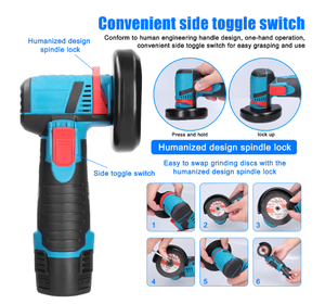 Mini amoladora industrial inalámbrica sin escobillas <span class=keywords><strong>de</strong></span> 12V, cortador <span class=keywords><strong>de</strong></span> ángulo <span class=keywords><strong>de</strong></span> grado DIY, máquina pulidora, herramienta eléctrica <span class=keywords><strong>de</strong></span> corte <span class=keywords><strong>de</strong></span> diamante, interruptor deslizante - Product Image 3