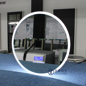 Đèn Nền LED Bluetooth Thông Minh Hình Tròn Gương Trang Điểm Có Đồng Hồ Và Hiển Thị Thời Gian - Product Image 4