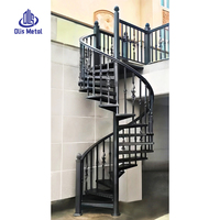 Escalier en colimaçon tout en aluminium pour maison de village, escalier en colimaçon extérieur/intérieur, escalier et rampes en métal de haute qualité, résistant à la rouille