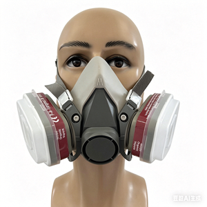 Respirador de gas protector 6200, máscara anticontaminación antiformaldehído contra partículas de toxinas para pintar con doble filtro - Product Image 1