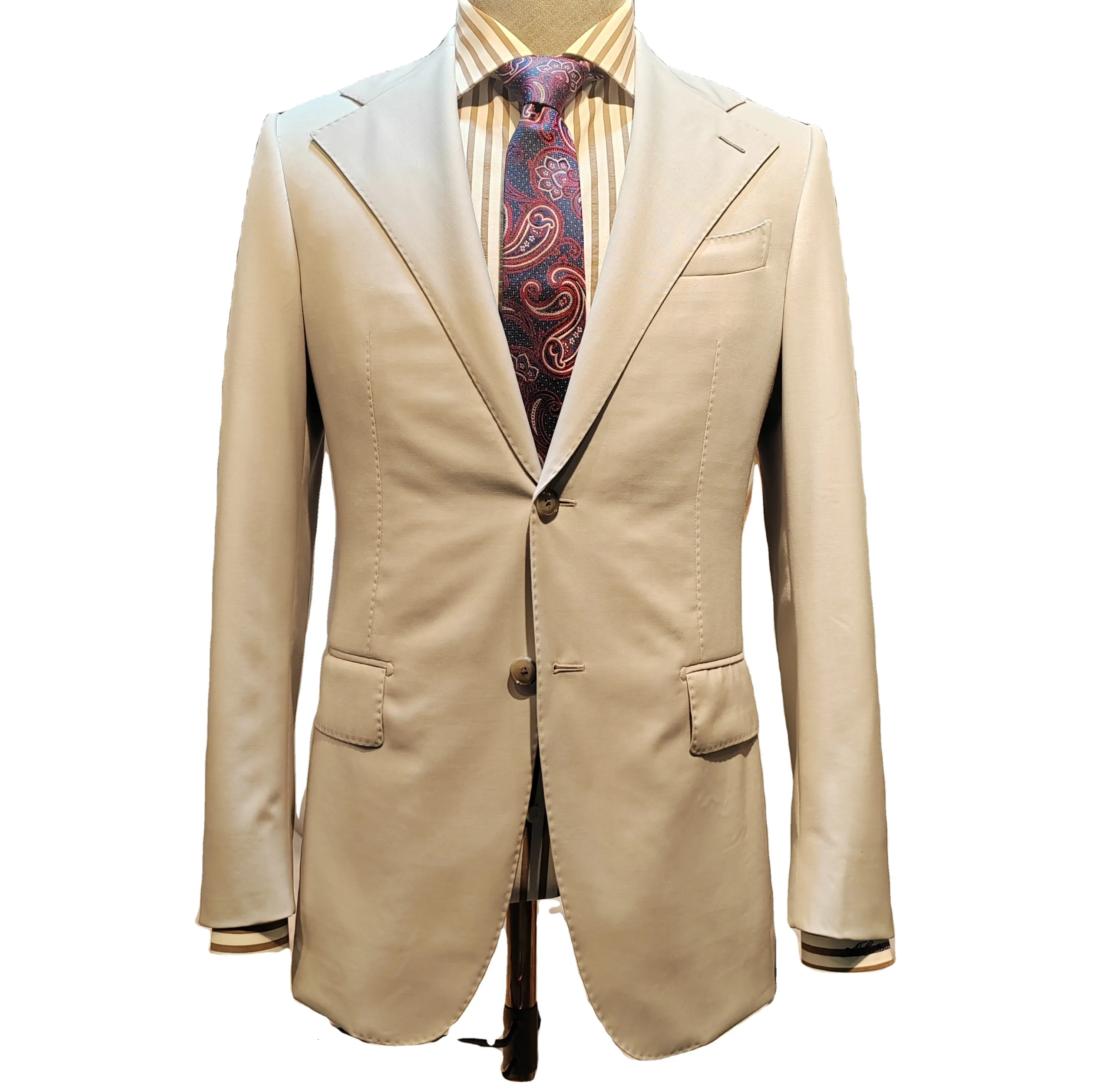 Classic Handmade Half Canvas 100% Wool Suit British Bespoke 2 Piece Custom suits For Tailor Shop