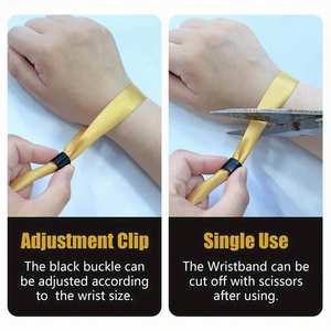 Pulsera de tela de poliéster personalizada de un solo uso con cierre para eventos - Product Image 6