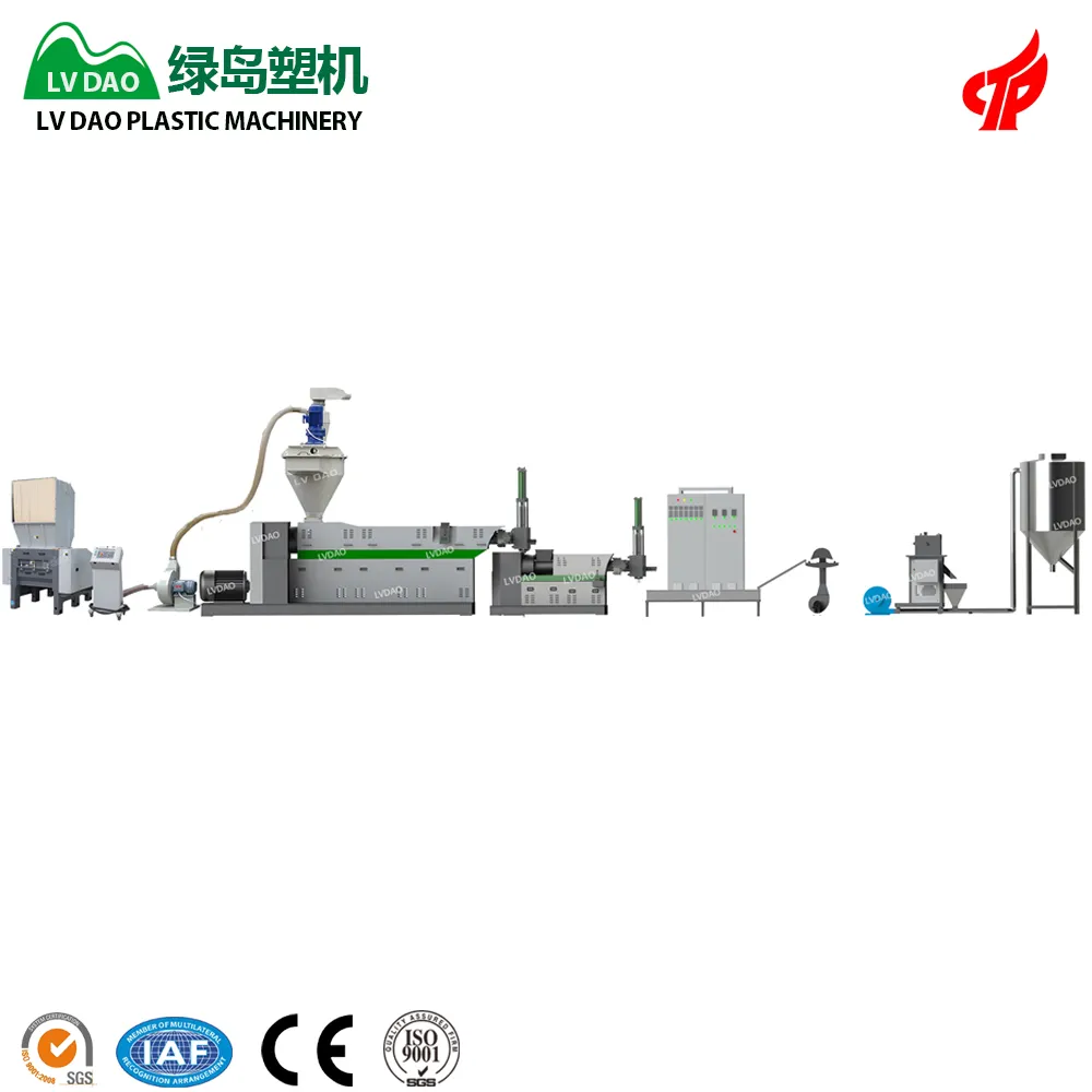 الصين التلقائي عالية قدرة PP بولي إيثيلين عالي الكثافة LDPE البلاستيك ماكينة إعادة تدويرالفضلات البلاستيكية المحذوفات المحبب آلة تكوير