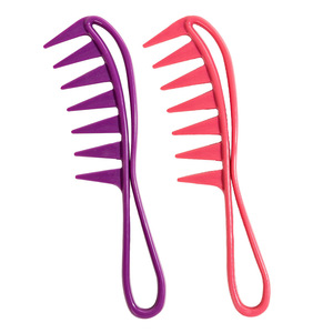 Peigne à cheveux en forme de U, à dents larges, en matériau PP, multifonctionnel pour le coiffage et les coiffures lissées, usage général. - Product Image 4