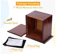 Urnas de Madera Personalizadas para Mascota, Caja de Cenizas con Marco de Fotos, Cremación para Gato, Animal Conmemorativo