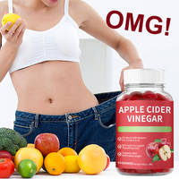 Gummies végétariennes au vinaigre de cidre de pomme pour adultes, best-seller Amazon pour la perte de poids, export transfrontalier, directement de l'usine