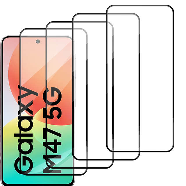 Silk Print Full Cover Tempered Glass Screen Protector for Samsung Galaxy M47 9H 2.5D HD Anti-Scratch OEM Factory Wholesale