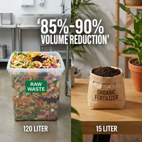 Composteur de déchets alimentaires pour la cuisine |   Machine à Compostage Électrique en Acier Inoxydable avec Technologie Silencieuse |   Produits ménagers écologiques sans odeur
