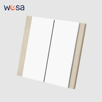 Interruptores y Enchufes de Pared WESA Ultrafinos con Botón Pulsador EU 1/2/3 Vías, Enchufe de Alimentación de 1 Vía, Combinación Libre, Diseño Moderno de Lujo