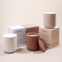 Aikun OEM, boîte-cadeau exquise, marque privée, bougie aromathérapeutique, désodorisant, bougie parfumée en céramique