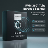 RVM100 360 °   Lecteur de codes-barres annulaire pour tubes de test médical, collecteur de codes-barres pour tubes de prélèvement sanguin et flacons de réactifs, lecture de codes 1D et 2D