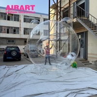 Ballon de tirelire transparent gonflable pour accessoire de marché de fête de scène, mascotte de cochon de dessin animé énorme gonflable de taille personnalisée