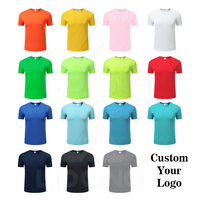 Sublimatie blanks T-shirts 100% polyester t-shirt met logo voor heren, dames en kinderen, custom logo bedrukt, wit, bulk, effen t-shirt