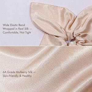 Scrunchie carré en soie de mûrier premium 19 mm, grand, élégant, pour femme, accessoire anti-casse pour cheveux, idéal pour le quotidien, les fêtes et comme cadeau - Product Image 4