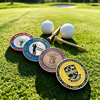 Jetons de poker de golf en émail souple, vierges pour sublimation, aimantés, marqueurs de balle