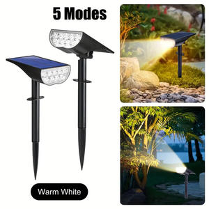Projecteurs solaires d'extérieur étanches, 5 modes d'éclairage, lampes solaires <span class=keywords><strong>de</strong></span> <span class=keywords><strong>paysage</strong></span> pour cour, allée, allée <span class=keywords><strong>de</strong></span> jardin, <span class=keywords><strong>paysage</strong></span> - Product Image 1