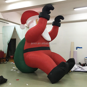Giant Inflatable Santa <strong>Climbing</strong> the Chimney with Gift Bag for Christmas Decoration - Product Image 4