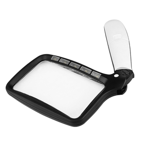 LARREX 3X Pocket Card LED Illuminated Handheld Foldable PMMA Acrylic Magnifying <strong>Glass</strong> Loupe Purse <strong>Wallet</strong> <strong>Reading</strong> Jewelry Black - Product Image 2