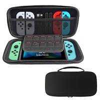 Pour étui Switch 2(2025), étui de transport portable à coque rigide peut contenir 10 cartouches avec poches pour accessoires Switch 2