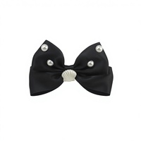Barrettes à cheveux élégantes en satin avec nœud perlé et coquillage, accessoires mignons pour filles