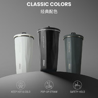 Gobelet à café en acier inoxydable 304 avec isolation thermique, design minimaliste, gobelet cadeau pour le bureau et la maison, modèle B