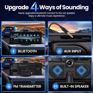 Maustor 10.26 Inch <strong>Android</strong> 13 Portable Wireless Carplay 4+64G 8 Core Universal Car Smart Screen With BT TF Card 3G/4G Sim Card - Product Image 5