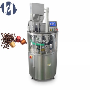 <span class=keywords><strong>Machine</strong></span> de remplissage et de scellage automatique électrique rotative pour capsules de café <span class=keywords><strong>Nespresso</strong></span> Kcup, 220V, moteur principal PLC pour l'alimentation - Product Image 1