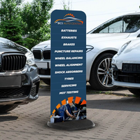 Support de signalisation rotatif en acrylique personnalisé et portable, léger, pour affichage publicitaire extérieur