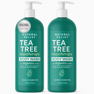 Gel de Baño Nutritivo e Hidratante Antifúngico de Árbol de Té, Paquete de 2 - Alivio para la Picazón <span class=keywords><strong>Jock</strong></span> <span class=keywords><strong>Itch</strong></span>, Pie de Atleta, Acné y Piel Sensible - Product Image 1