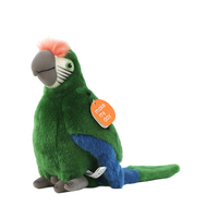 Jouet en peluche réaliste en forme de perroquet militaire, super doux, rembourré en coton PP, accessoires, vente en gros, cadeau pour enfants, OEM personnalisé, en stock