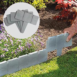 JNZ Offre spéciale Clôture en plastique effet pierre grise pour bricolage Emboîtement extérieur Pelouse décorative Lit de fleurs Ornements de <span class=keywords><strong>jardin</strong></span> <span class=keywords><strong>Jardin</strong></span> - Product Image 2