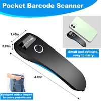 Escáner de Código de Barras Inalámbrico Portátil con Pantalla Visible, Escáner de Códigos QR 1D y 2D, Manos Libres, para Inventario Hospitalario