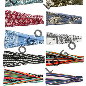 Fábrica preço por atacado alta qualidade impressão cor fina Stretch <span class=keywords><strong>bandana</strong></span> yoga esportes headbands personalizados sweatband para mulheres homens - Product Image 3
