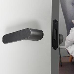 隠しジンク合金製ユニバーサルシンプル室内ルームセット イタリア製静音磁気吸着式寝室木製ドアロックハンドル - Product Image 1