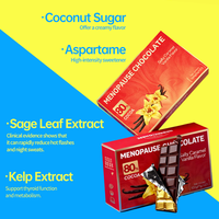 Produits de complément alimentaire au chocolat pour femmes, végétaliens, naturels, pour soulager la ménopause, le stress, les bouffées de chaleur, à base de sauge, pour l'équilibre de la ménopause