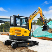 Livraison Gratuite Mini-Excavatrice 3,5 Tonnes EPA Euro 5, Moteur Puissant, sur Chenilles, pour Usage Agricole, Petite Excavatrice 1T 2T, Machine Domestique