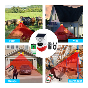 WiFi <span class=keywords><strong>Sensor</strong></span> de movimiento Alarma Exterior 120db Sonido Sirena de seguridad solar Luz con operación de aplicación Tuya - Product Image 4