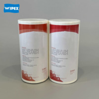 WIPEX Rollo de Papel Absorbente Industrial Desechable de Celulosa y Pulpa de Madera de Alta Resistencia para Cuartos Limpios y Talleres