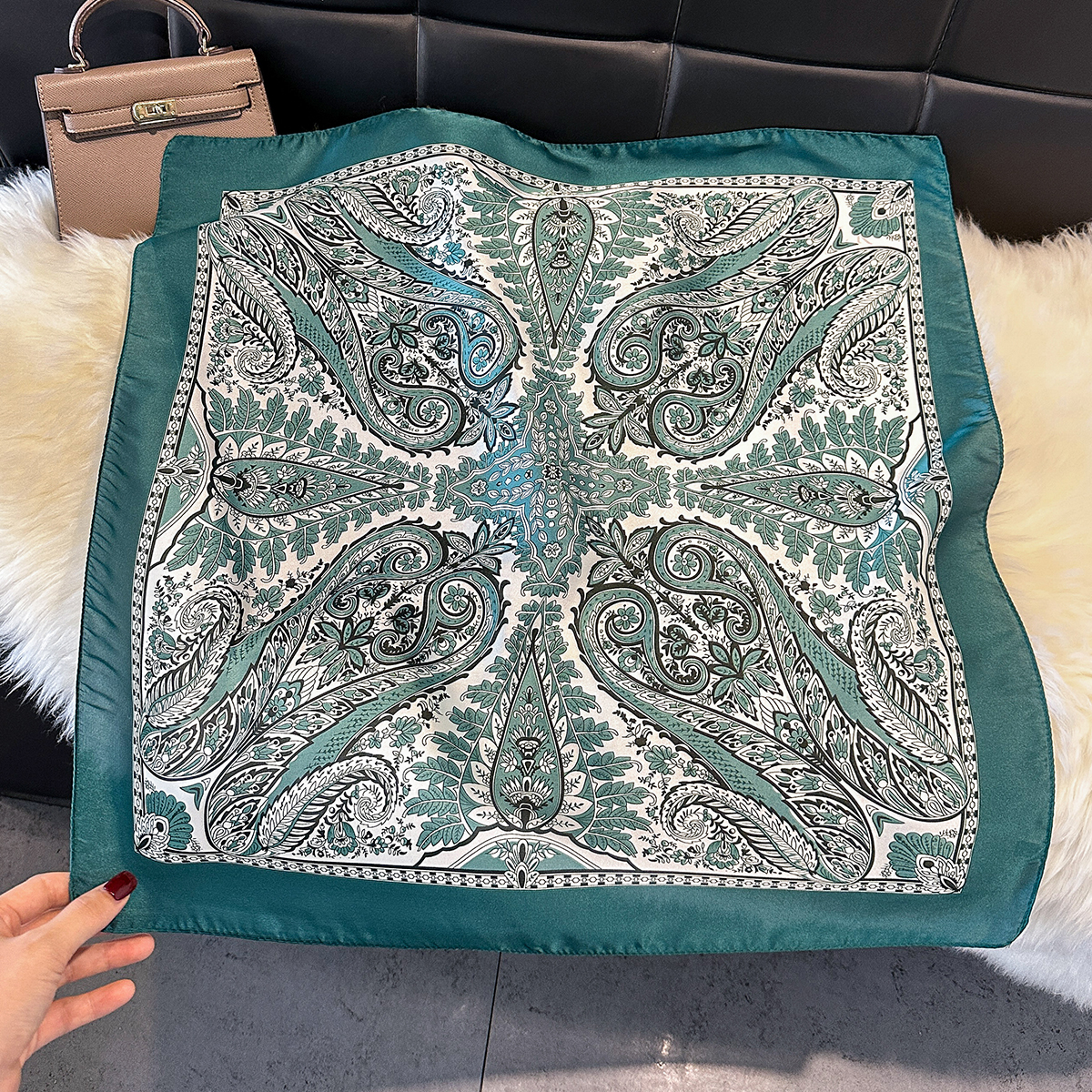 Peacock Blue Paisley