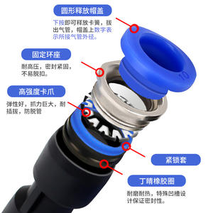 High-Pressure Pneumatic <b>Connectors</b> <b>Quick</b> <b>Connectors</b> Reducers in PG PW Y PEG T Types Dade Tee for Various Applications - Product Image 3