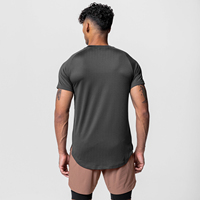 T-shirt de sport pour homme, manches courtes, uni, course à pied, salle de sport, entraînement, haut de sport, séchage rapide