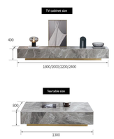 Luminaire italien luxe meuble TV à panneaux rock gris petit meuble de rangement pour la maison meuble TV table basse combinaison