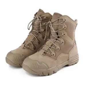 Manufacturer Custom Waterproof Desert Khaki Men's Boot Boots Tactical Boots Tactical Desert With Zipper For Man