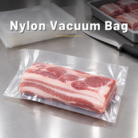 Sac sous vide en nylon transparent de qualité alimentaire, robuste, pour la découpe de viande fraîche et l'emballage en portions sur plan de travail