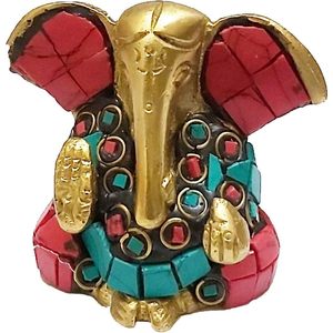 PARIJAT Handicrafts Brass Metal Lord Ganesha <b>Statue</b> Idol <b>Religious</b> Pooja Showpiece for Home Decor Ganesh Murti Sculpture - Product Image 3